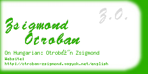 zsigmond otroban business card